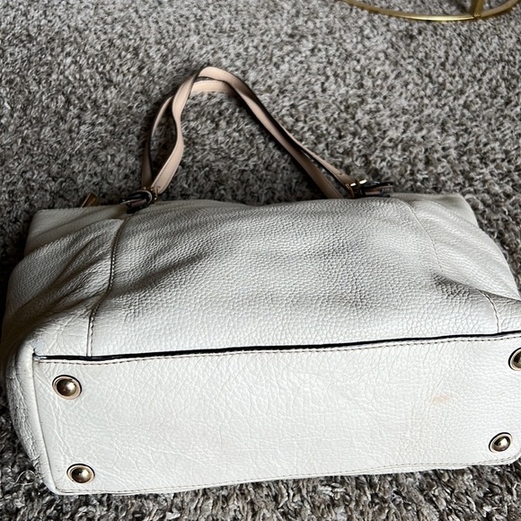 Michael Kors Off-White Leather Double Handles Pockets Tote Shoulder Bag - Picture 7 of 16